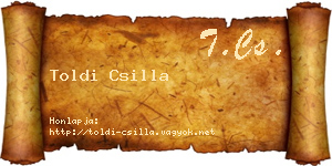 Toldi Csilla névjegykártya