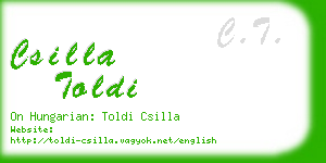 csilla toldi business card